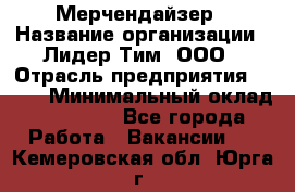 Мерчендайзер › Название организации ­ Лидер Тим, ООО › Отрасль предприятия ­ BTL › Минимальный оклад ­ 17 000 - Все города Работа » Вакансии   . Кемеровская обл.,Юрга г.